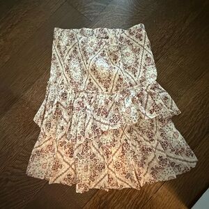 Isabel Marant Cream and Brown Patterned Mini Skirt 1